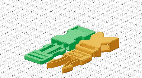 buckle for 2cm and 1cm bands - 3D CAD Model 
