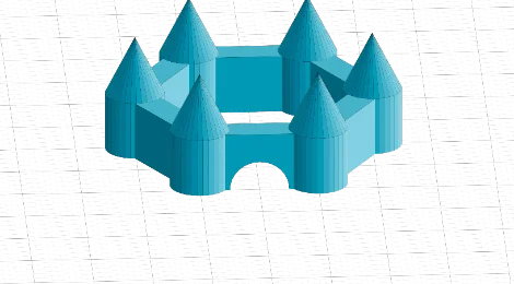 Simple Castle - 3D CAD Model 