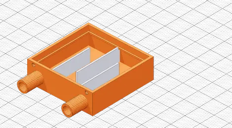 peltier element water cooling block 40x40x3.5 - 3D CAD Model 