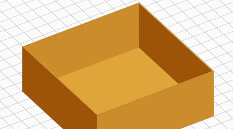 Hollow Box Container - 3D CAD Model 