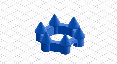 Simple Castle (Fork) - 3D CAD Model 