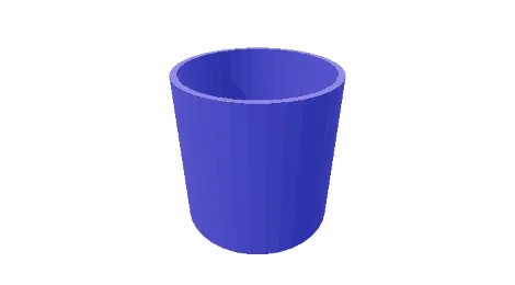 Hollow Cylinder Container - 3D CAD Model 